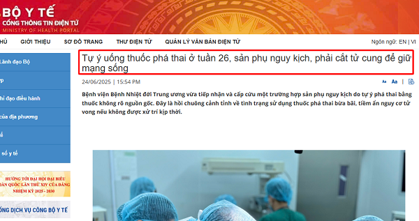 Hệ quả tự ý phá thai tại nhà: Đằng sau quyết định vội vàng là bi kịch sức khỏe